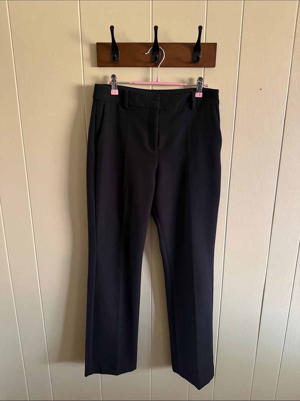 Express Editor Black Straight Leg Dress Trousers